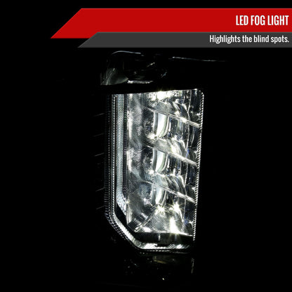 2021-2023 GMC Yukon/Yukon XL LED Fog Lights Kit (Chrome Housing/Clear Lens)
