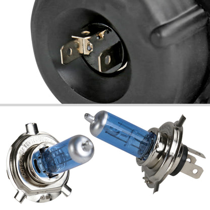 Universal 4"x6" H4 Crystal Headlights (Chrome Housing/Glass Lens)