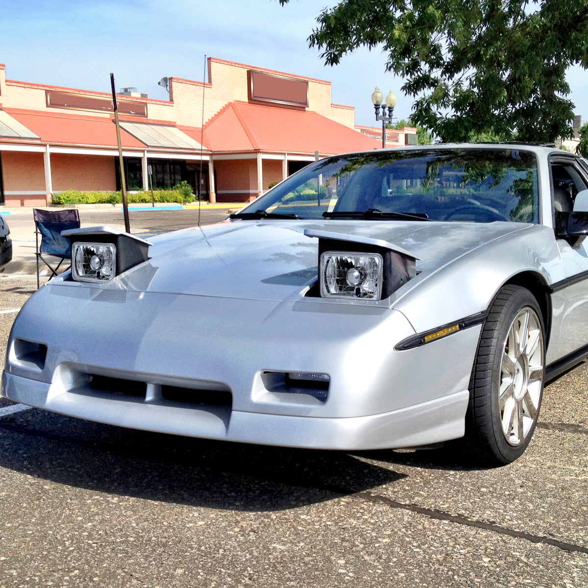 Universal 4"x6" H4 Crystal Headlights (Chrome Housing/Glass Lens)