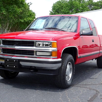 1988-1998 Chevrolet C/K C10/Tahoe/Suburban/Silverado GMC Sierra/Yukon/Suburban Crystal Headlights (Chrome Housing/Clear Lens)