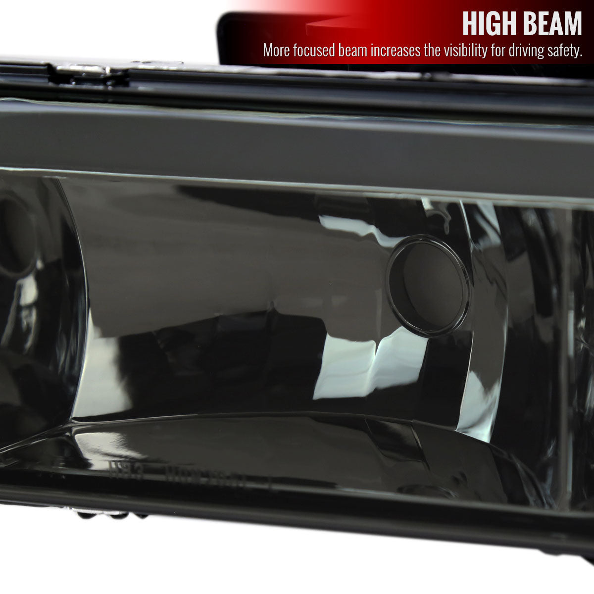 1988-1998 Chevrolet/GMC C10 C/K LED Strip Factory Style Headlights (Chrome Housing/Smoked Lens)