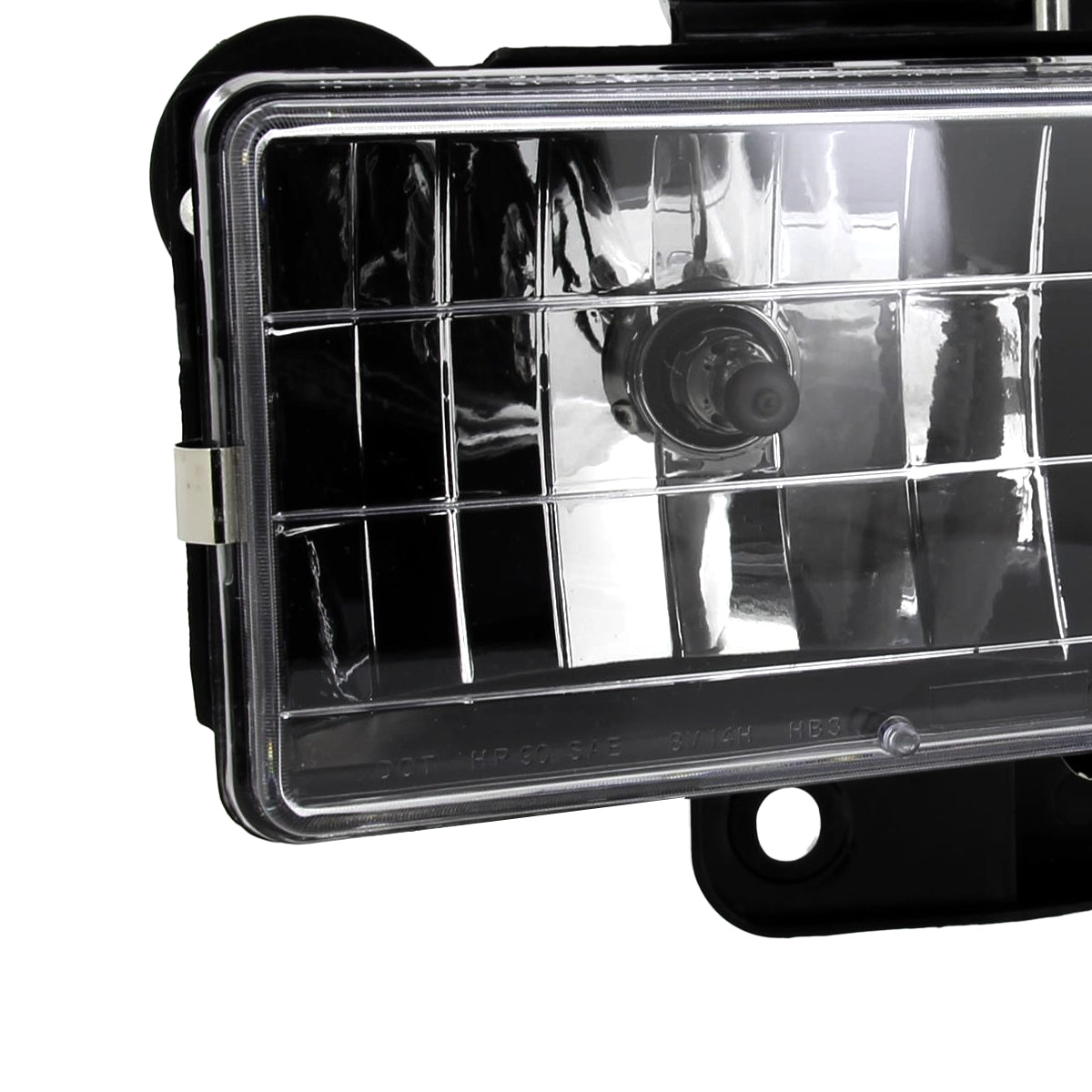 1988-1998 Chevrolet C/K C10/Tahoe/Suburban/Silverado GMC Sierra/Yukon/Suburban Crystal Headlights (Matte Black Housing/Clear Lens)