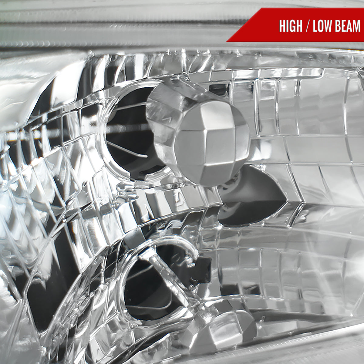 1992-1995 Honda Civic Factory Style Crystal Headlights (Chrome Housing/Clear Lens)