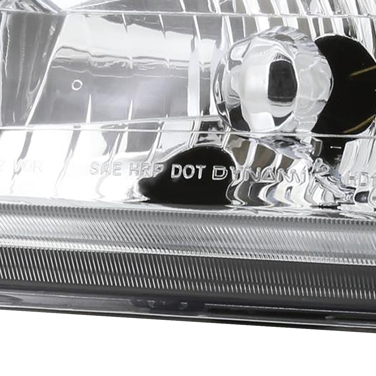 1992-1995 Honda Civic Factory Style Crystal Headlights (Chrome Housing/Clear Lens)