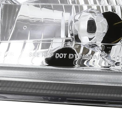 1992-1995 Honda Civic Factory Style Crystal Headlights (Chrome Housing/Clear Lens)
