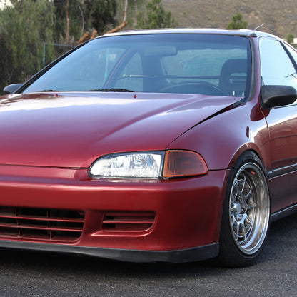 1992-1995 Honda Civic Factory Style Crystal Headlights (Chrome Housing/Clear Lens)