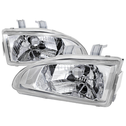1992-1995 Honda Civic Factory Style Crystal Headlights (Chrome Housing/Clear Lens)