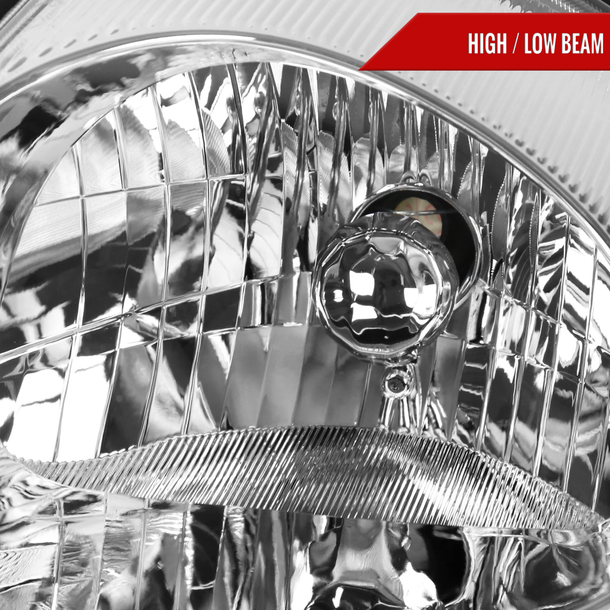 2000-2005 Mitsubishi Eclipse Factory Style Crystal Headlights (Chrome Housing/Clear Lens)