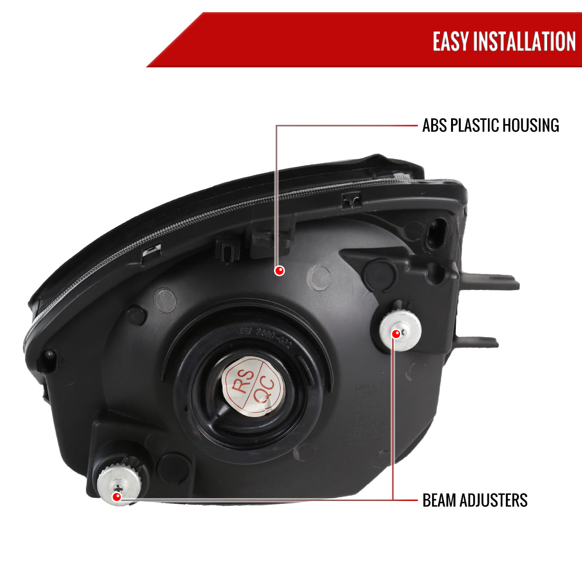 2000-2005 Mitsubishi Eclipse Factory Style Crystal Headlights (Chrome Housing/Clear Lens)