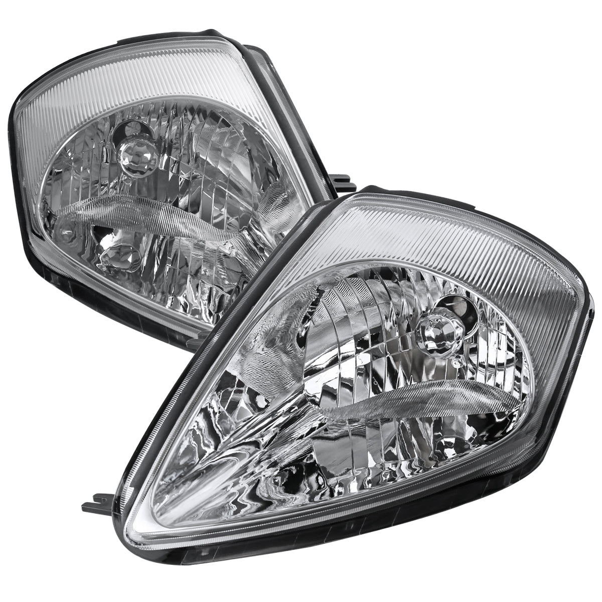 2000-2005 Mitsubishi Eclipse Factory Style Crystal Headlights (Chrome Housing/Clear Lens)