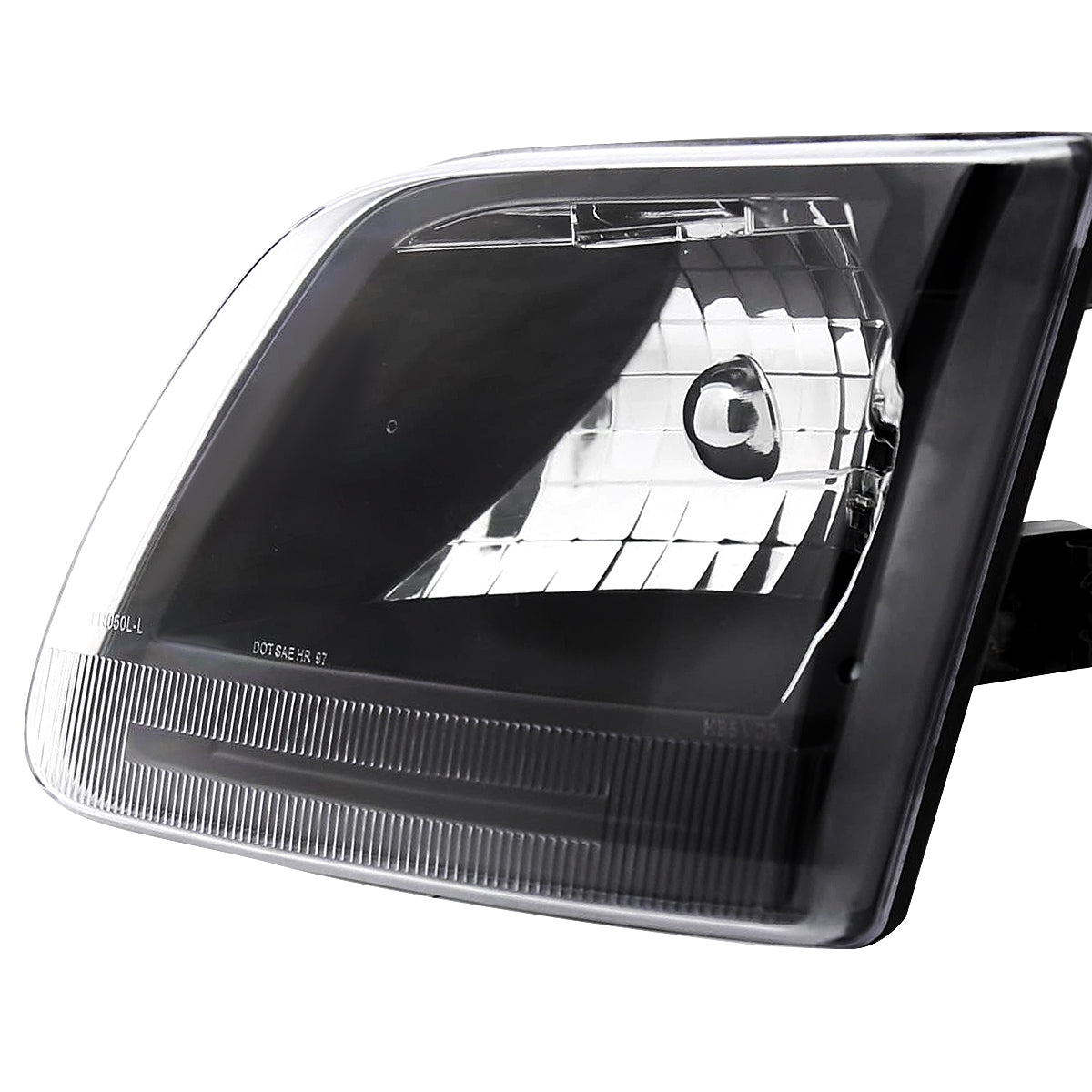 1997-2004 Ford F-150/Expedition Factory Style Crystal Headlights (Matte Black Housing/Clear Lens)