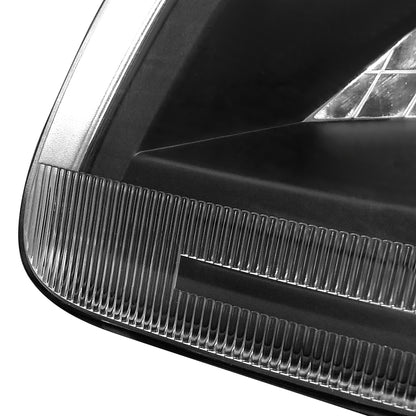 1997-2004 Ford F-150/Expedition Factory Style Crystal Headlights (Matte Black Housing/Clear Lens)