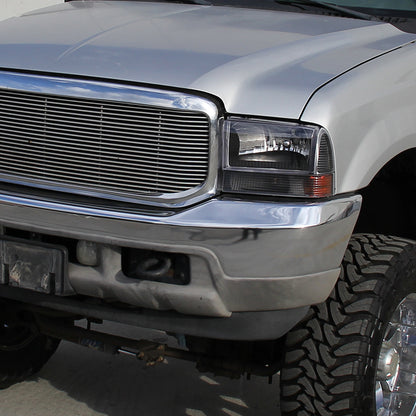 1999-2004 Ford F-250/F-350/F-450/F-550/Excursion Factory style Headlights (Matte Black Housing/Clear Lens)