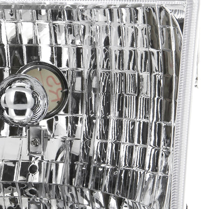1993-1998 Jeep Grand Cherokee Factory Style Headlights (Chrome Housing/Clear Lens)