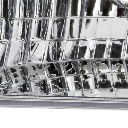 1993-1998 Jeep Grand Cherokee Factory Style Headlights (Chrome Housing/Clear Lens)