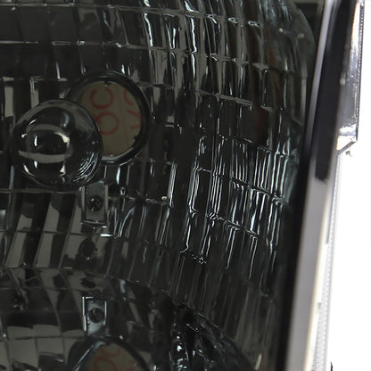 1993-1998 Jeep Grand Cherokee Factory Style Headlights (Chrome Housing/Smoked Lens)