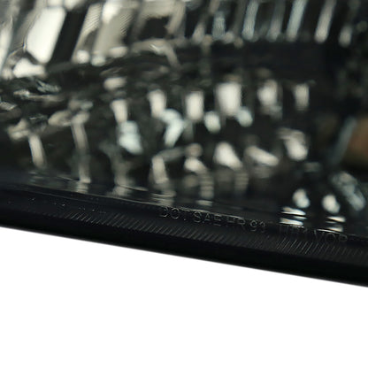 1993-1998 Jeep Grand Cherokee Factory Style Headlights (Chrome Housing/Smoked Lens)