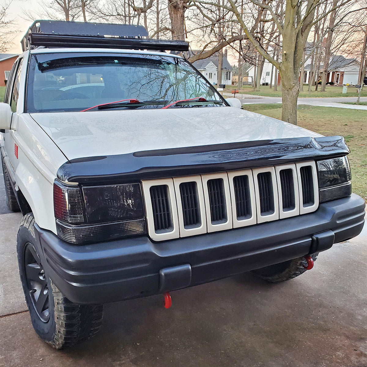1993-1998 Jeep Grand Cherokee Factory Style Headlights (Chrome Housing/Smoked Lens)