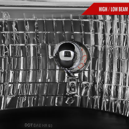 1993-1998 Jeep Grand Cherokee Factory Style Headlights (Matte Black Housing/Clear Lens)