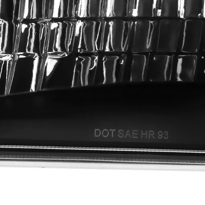 1993-1998 Jeep Grand Cherokee Factory Style Headlights (Matte Black Housing/Clear Lens)