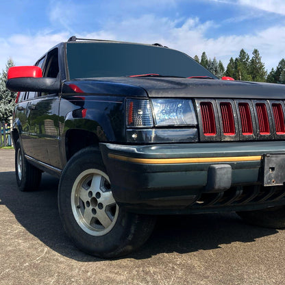 1993-1998 Jeep Grand Cherokee Factory Style Headlights (Matte Black Housing/Clear Lens)