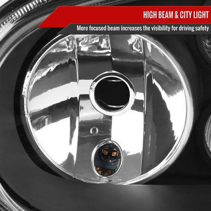 1999-2006 Volkswagen Golf Mk4 GTI/R32 Cabrio V2 Factory Style Headlights  (Matte Black Housing/Clear Lens)