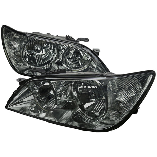 2001-2005 Lexus IS300 Factory Style Crystal Headlights (Chrome Housing/Smoked Lens)