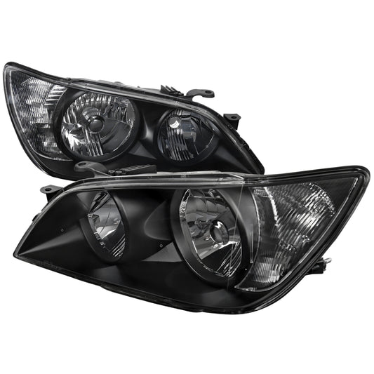 2001-2005 Lexus IS300 Factory Style Crystal Headlights (Matte Black Housing/Clear Lens)