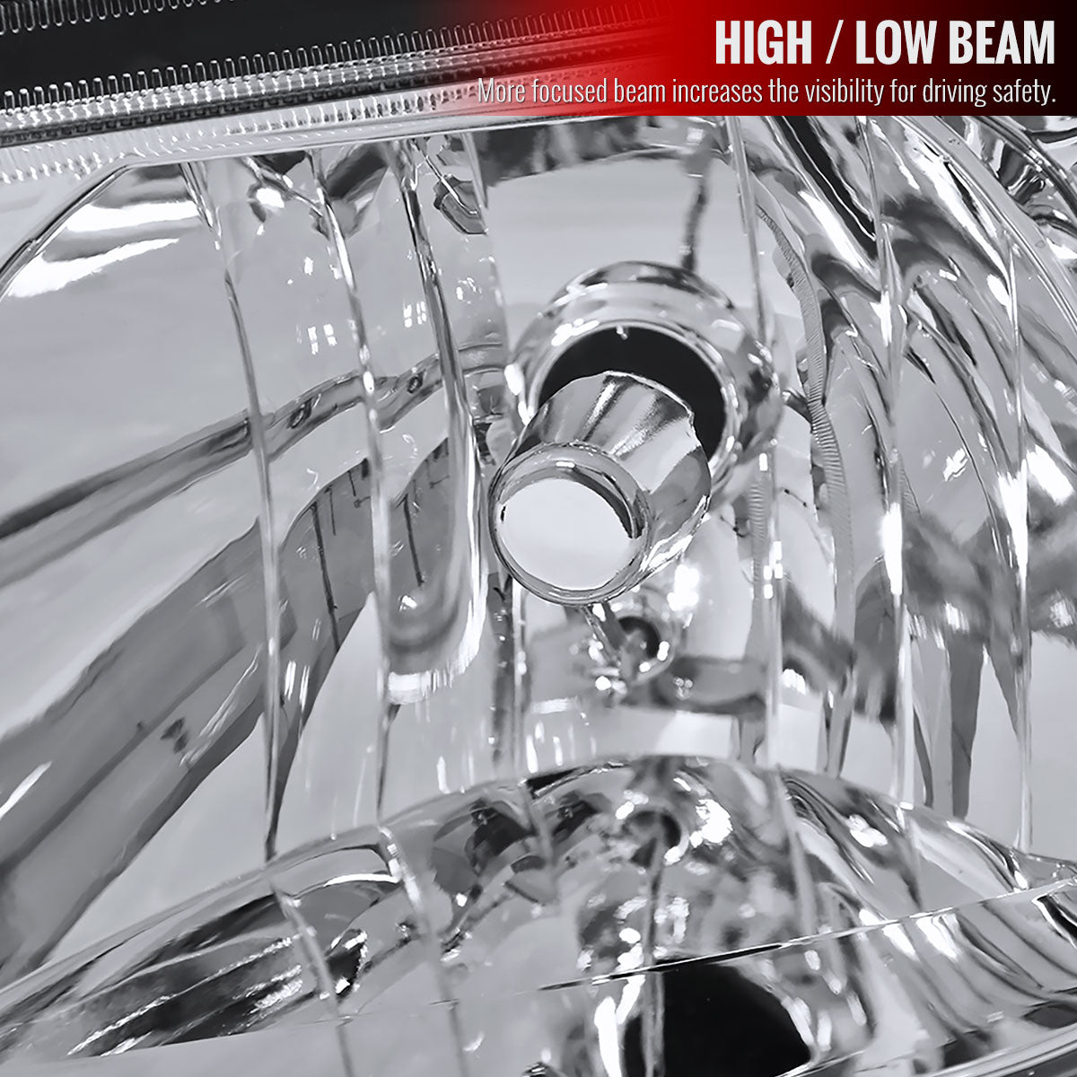 1999-2005 Volkswagen Jetta/Bora Mk4 V3 Factory Style Headlights (Chrome Housing/Clear Lens)