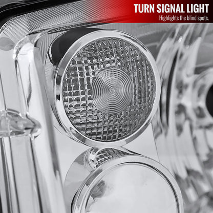 1999-2005 Volkswagen Jetta/Bora Mk4 V3 Factory Style Headlights (Chrome Housing/Clear Lens)