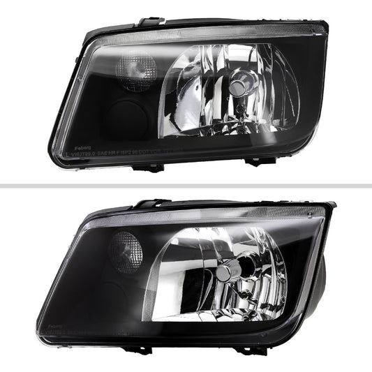 1999-2005 Volkswagen Jetta/Bora Mk4 V3 Factory Style Headlights (Matte Black Housing/Clear Lens)