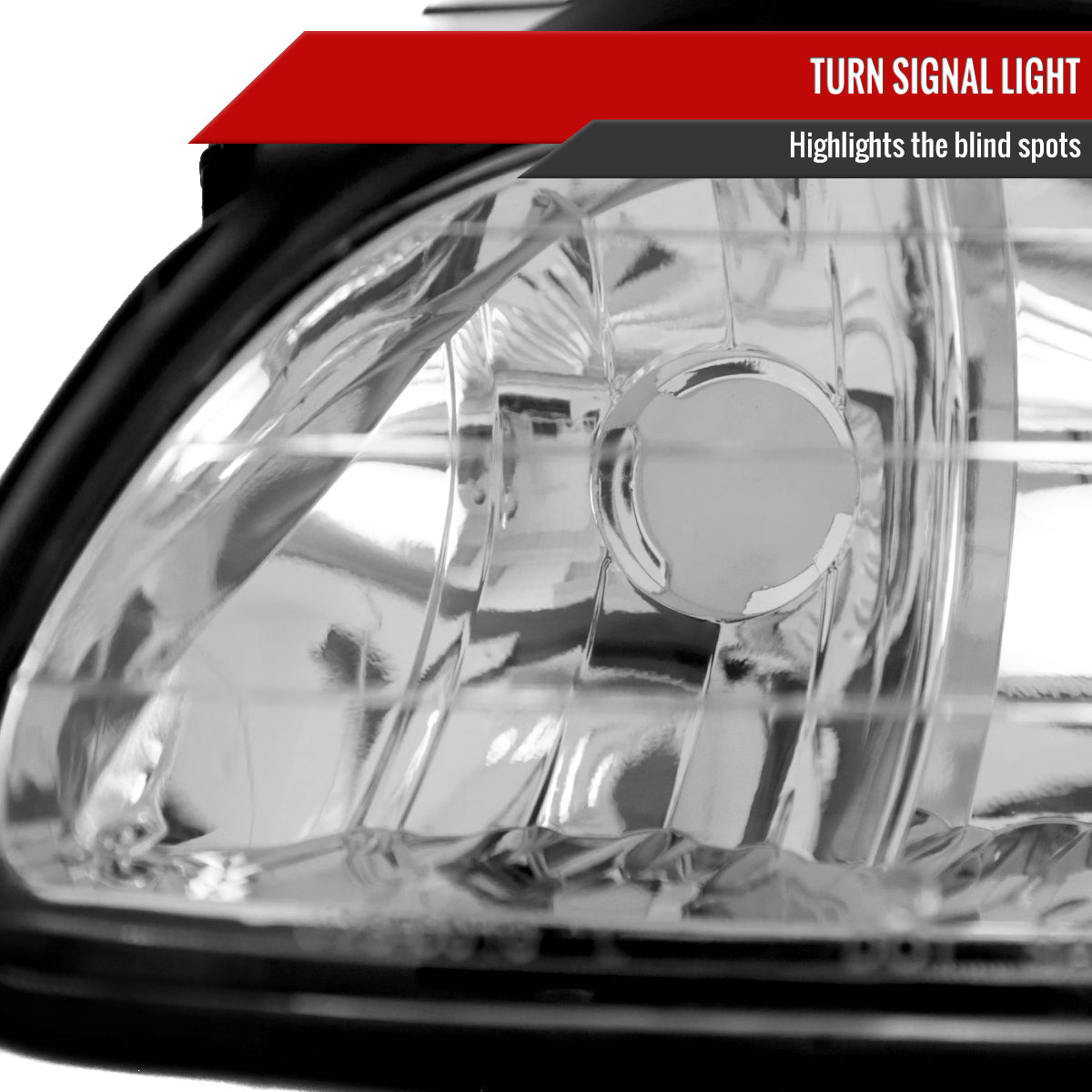 1997-1999 Oldsmobile Cutlass / 1997-2003 Chevrolet Malibu / 2004-2005 Chevrolet Classic Factory Style Headlights (Chrome Housing/Clear Lens)