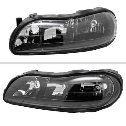 1997-1999 Oldsmobile Cutlass / 1997-2003 Chevrolet Malibu / 2004-2005 Chevrolet Classic Factory Style Headlights (Matte Black Housing/Clear Lens)