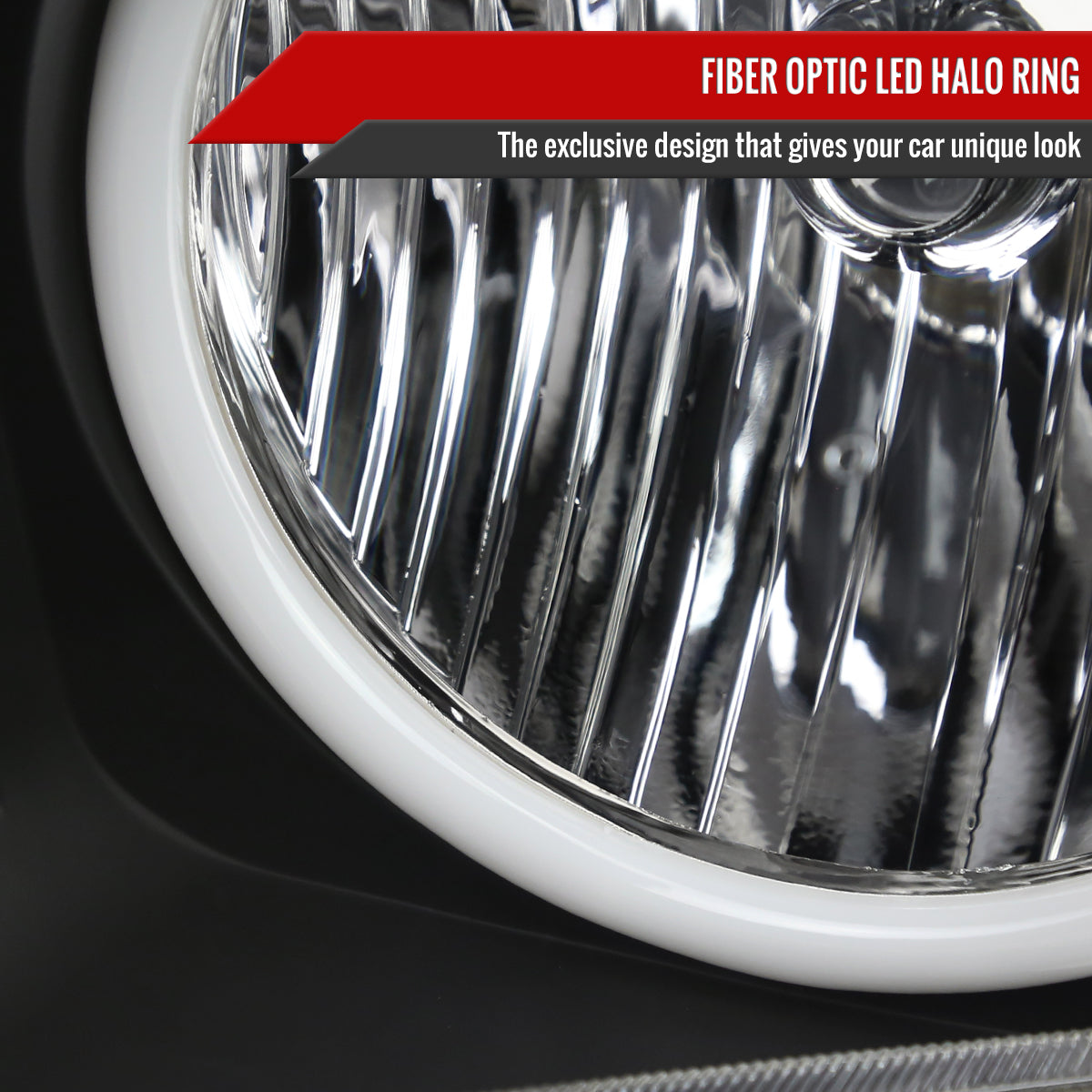 2005-2009 Ford Mustang LED Halo Factory Style Headlights (Matte Black Housing/Clear Lens)