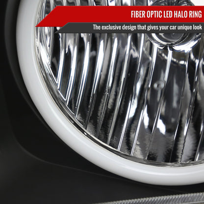 2005-2009 Ford Mustang LED Halo Factory Style Headlights (Matte Black Housing/Clear Lens)