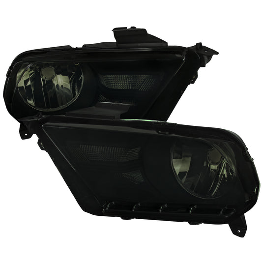 2010-2014 Ford Mustang Factory Style Headlights (Black Housing/Smoked Lens)