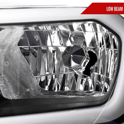 2019-2023 Ford Ranger XL XLT Factory Style Replacement Headlights with LED Bar Turn Signal (Matte Black Housing/Clear Lens)
