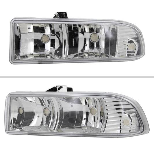1998-2004 Chevrolet S10/Blazer Factory Style Headlights (Chrome Housing/Clear Lens)