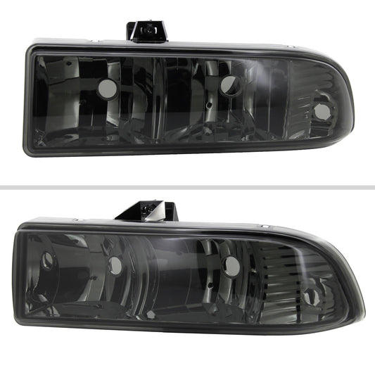 1998-2004 Chevrolet S10/Blazer Factory Style Headlights (Chrome Housing/Smoked Lens)