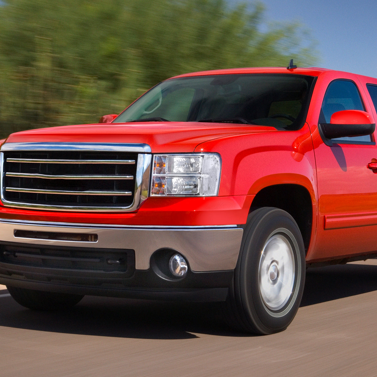 2007-2014 GMC Sierra Factory Style Headlights Clear Reflector (Chrome Housing/Clear Lens)