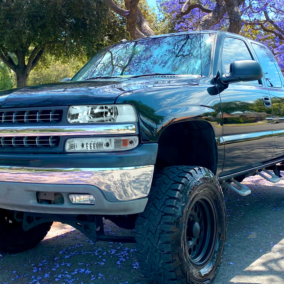 1999-2006 Chevrolet Silverado/Tahoe/Suburban Factory Style Headlights (Chrome Housing/Clear Lens)