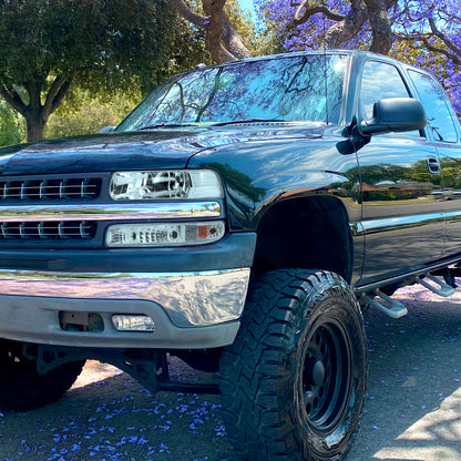 1999-2006 Chevrolet Silverado/Tahoe/Suburban Factory Style Headlights (Chrome Housing/Clear Lens)