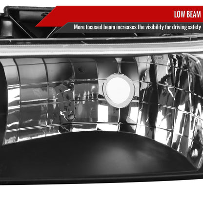 1999-2006 Chevrolet Silverado/Tahoe/Suburban Factory Style Headlights (Matte Black Housing/Clear Lens)
