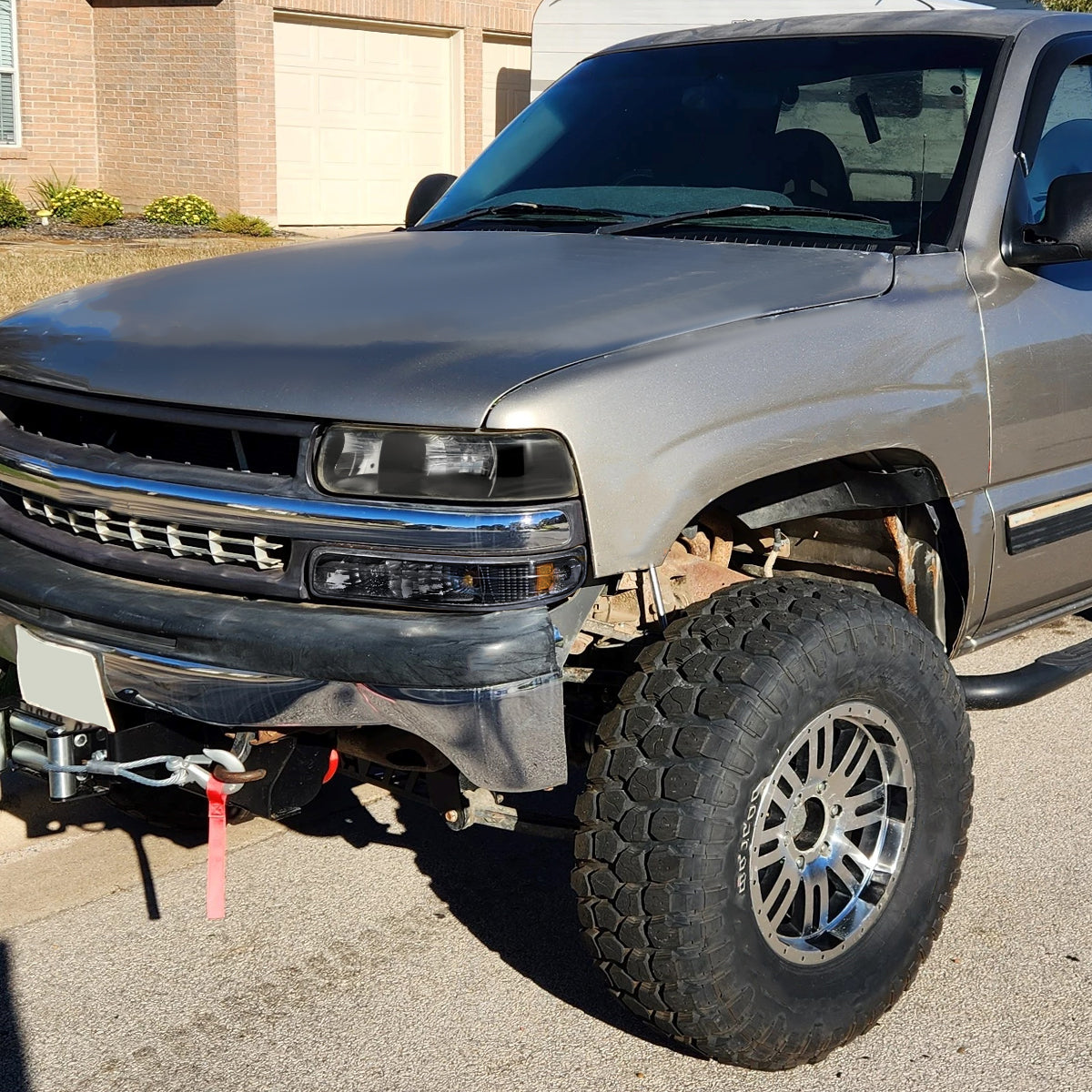 1999-2006 Chevrolet Silverado/Tahoe/Suburban Factory Style Headlights (Matte Black Housing/Clear Lens)