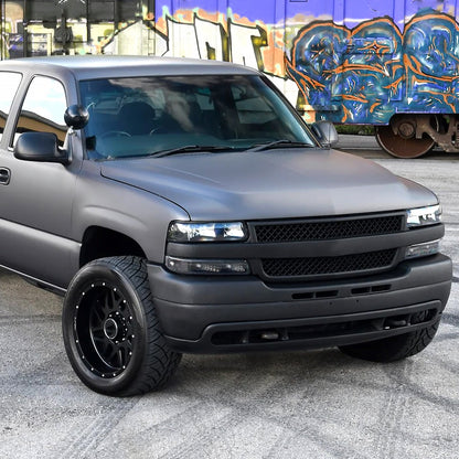 1999-2006 Chevrolet Silverado/Tahoe/Suburban Factory Style Headlights (Matte Black Housing/Clear Lens)