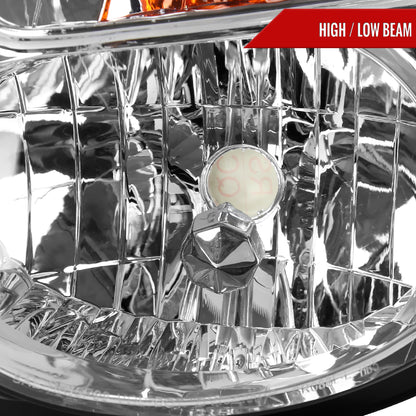 2002-2003 Subaru Impreza OEM Replacement Headlights (Chrome Housing/Clear Lens)