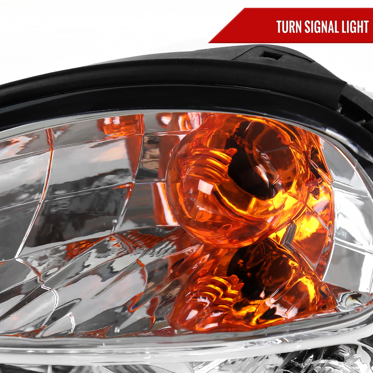 2002-2003 Subaru Impreza OEM Replacement Headlights (Chrome Housing/Clear Lens)