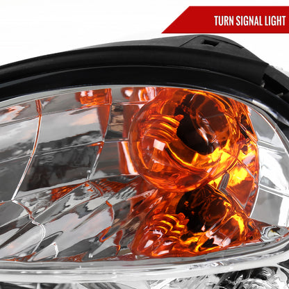 2002-2003 Subaru Impreza OEM Replacement Headlights (Chrome Housing/Clear Lens)