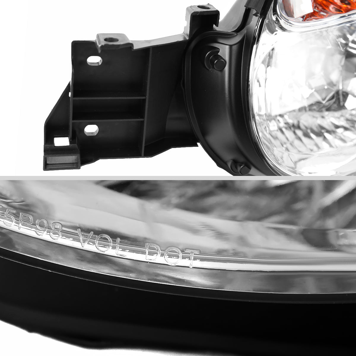 2002-2003 Subaru Impreza OEM Replacement Headlights (Chrome Housing/Clear Lens)