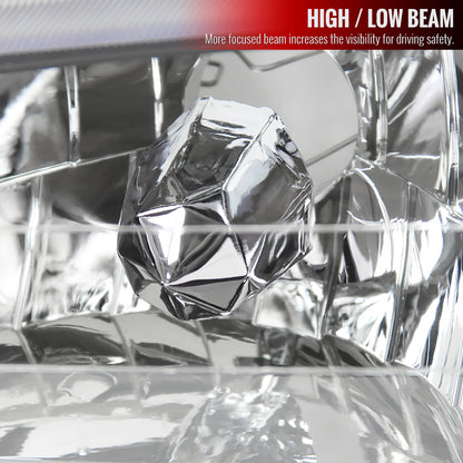 1995-2001 Subaru Impreza Factory Style Crystal Headlights (Matte Black Housing/Clear Lens)